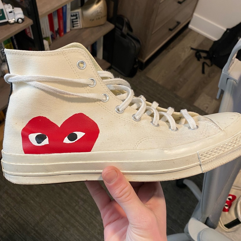 Converse x Comme De Garçons Play in White